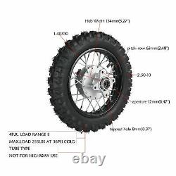 2.50-10 Drum Brake Front Rear Wheel Tire Rim For Yamaha PW50 TTR50 JR50 CRF50 XR