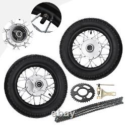2.50-10 Front & Rear Tire Rim Wheel Drum Brake Pit Bike For Honda CRF50 XR50