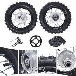 2.50-10 Front Rear Tire Rim Wheel Drum Brake Pit Bike For Honda CRF50 XR50 BBR