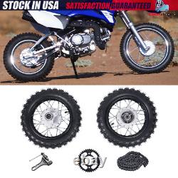 2.50-10 Front Rear Tire Rim Wheel Drum Brake Pit Bike For Honda CRF50 XR50 BBR