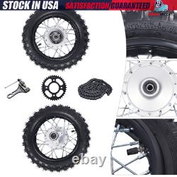 2.50-10 Front Rear Tire Rim Wheel Drum Brake Pit Bike For Honda CRF50 XR50 BBR