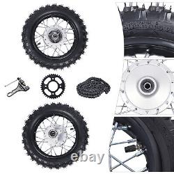 2.50-10 Front Rear Tire Rim Wheel Drum Brake Pit Bike For Honda CRF50 XR50 BBR