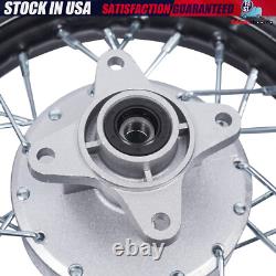 2.50-10 Front Rear Tire Rim Wheel Drum Brake Pit Bike For Honda CRF50 XR50 BBR