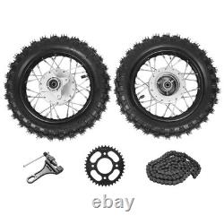 2.50-10 Front Rear Wheel Tire Rim Pair Set for Dirt Bikes 2.50-10 Front Rear Wheel Tire Rim Pair Set for Dirt Bikes