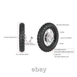 2.50-10 Front + Rear Wheels Drum Brake Rim CRF50 XR50 SSR SDG Dirt Bike 110 125