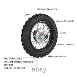 2.50-10 Front & Rear Wheels Tire Tyre Rim Drum Brake for Apollo 50cc 70cc CRF50F