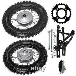 2.50-10 Wheel Set Drum Brake 12mm Bearings 420 37T Sprocket Swing Arm for CRF50