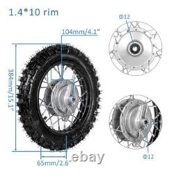 2.50-10 Wheel Set Drum Brake 12mm Bearings 420 37T Sprocket Swing Arm for CRF50