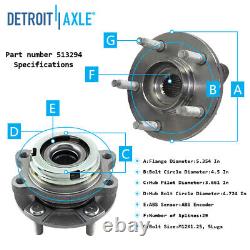 2.5L Front & Rear Wheel Bearing Hub for 07 08 2009 2010 2011 2012 Nissan Altima