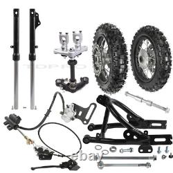 2.5-10 + 3.00-10 Front Rear Wheel + Front Forks & Swingarm Kit for CRF50 XR50 70