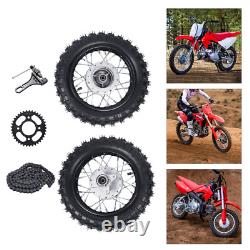 2.5-10 Front and Rear Wheel Tire Assembly for Honda CRF50 XR50 BBR KLX Dirt Bike