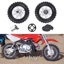 2.5-10 Front and Rear Wheel Tire Assembly for Honda CRF50 XR50 BBR KLX Dirt Bike