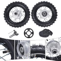 2.5-10 Front and Rear Wheel Tire Assembly for Honda CRF50 XR50 BBR KLX Dirt Bike