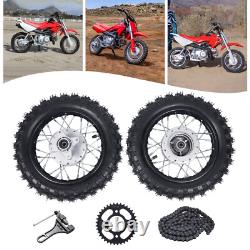 2.5-10 Front and Rear Wheel Tire Assembly for Honda CRF50 XR50 BBR KLX Dirt Bike