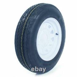 2 5.30-12 LRC Bias Trailer Tires on 12 5 Lug White STP Wheels 5.30x12