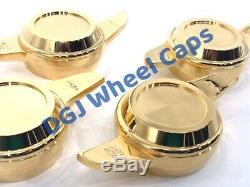 2 Bar Cut Gold Knock-offs Spinners for Lowrider Wire Wheels