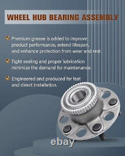 2pcs Front & Rear Wheel Bearing Hub Kit for Honda Accord TL 5-Lug Assembly