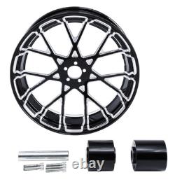 30X3.5 Front 18'' Rear Wheel Rim & Single Hub Fit For Harley Touring 2009-2023