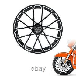 30X3.5 Front 18'' Rear Wheel Rim & Single Hub Fit For Harley Touring 2009-2023