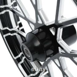 30X3.5 Front 18'' Rear Wheel Rim & Single Hub Fit For Harley Touring 2009-2023