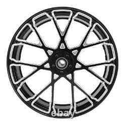 30X3.5 Front 18'' Rear Wheel Rim & Single Hub Fit For Harley Touring 2009-2023