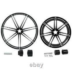 30 Front 18 Rear Wheel Rim & Hub Single Disc Fit For Harley Touring 2009-2023