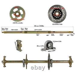 32 Go Kart Rear Axle Kit + Front Steering Wheel Tie Rod Gear Rack ATV Buggy Qua