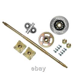 32 Go Kart Rear Live Axle Kit 8 Wheels Front Steering Hub DIY Trike Buggy Mowe