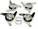 3 Bar Cut Chrome Knock-Off Spinner Caps for Lowrider Wire Wheels (M)