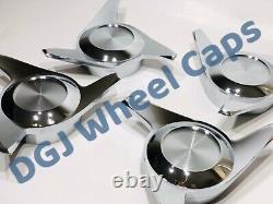 3 Bar Cut Chrome Knock-off Spinners & Lead Hammer for Lowriders Wire Wheels (M)