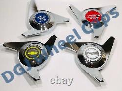 3 Bar Cut Chrome Knock-off Spinners & Lead Hammer for Lowriders Wire Wheels (M)