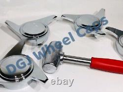 3 Bar Smooth Knock-Offs Spinners and Red Lead Hammer for Lowrider Wire Wheels M