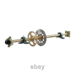 44 Go Kart Rear Axle Kit 8 Wheels Front Steering Hub for Golf Cart ATV Quad