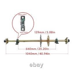 44 Go Kart Rear Axle Kit 8 Wheels Front Steering Hub for Golf Cart ATV Quad