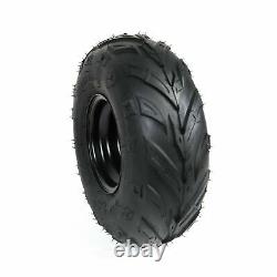 4PCS 145/70-6 Front Rear Tire Wheel Black Rim for ATV Quad Go Kart Mini Bike