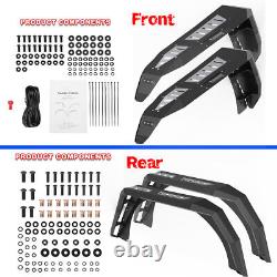 4PCS For 2007-2018 Jeep Wrangler JK JKU Wheel Front Rear Fender Flares Steel