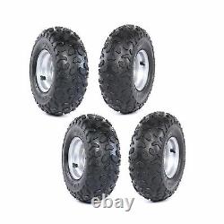 4PC 145/70-6 Tires Rim Assembly 6 Wheels 145/70-6 Front Rear Go kart Quad Bike