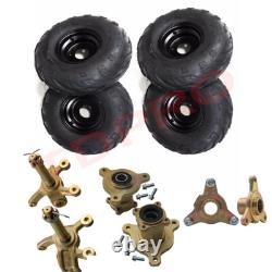 4PC Front Rear 145/70-6 Tire Rim 6 Wheels + 3 Stud Hub 110cc 125cc ATV Go Kart