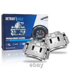 4WD Front Rear Drilled Rotors Calipers Brake Pads for 2000-2004 F-250 Super Duty