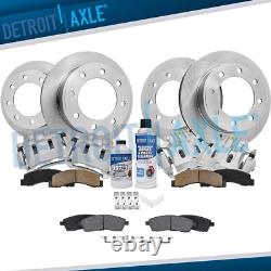 4WD Front & Rear Rotors Brake Calipers Brake Pads for 2000-04 F-250 Super Duty