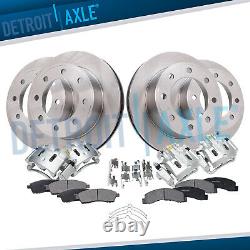 4WD Front & Rear Rotors Brake Calipers Brake Pads for 2000-2004 F-250 F-350 SD