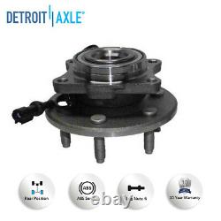 4WD Front & Rear Rotors + Ceramic Pads + Wheel Bearings for Expedition Navigator
