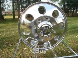 4 16x6 FORD CHEVY DODGE 16 DUALLY POLISHED RIMS 167 ION 2 FRONT/REAR LUGS