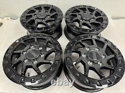 4-2024-2025 CAN AM MAVERICK R WHEEL FRONT OR REAR 16x7 BLACK BEADLOCK 1 MILE