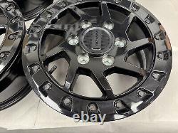 4-2024-2025 CAN AM MAVERICK R WHEEL FRONT OR REAR 16x7 BLACK BEADLOCK 1 MILE