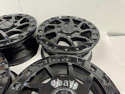 4-2024-2025 CAN AM MAVERICK R WHEEL FRONT OR REAR 16x7 BLACK BEADLOCK 1 MILE