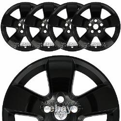 4 Black 20 Wheel Skins fit Dodge Ram 1500 2009-2012 Hub Caps 5 Spoke Rim Covers