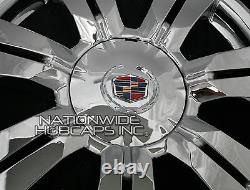 4 CHROME 2010-2016 for Cadillac SRX 18 Wheel Skins Center Hub Caps Rim Covers