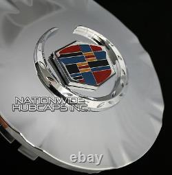 4 CHROME 2010-2016 for Cadillac SRX 18 Wheel Skins Center Hub Caps Rim Covers