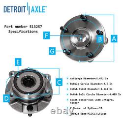 4-Cyl FWD Front Wheel Bearing and Rear Hub for 2006 2007 2008 2012 Toyota Rav